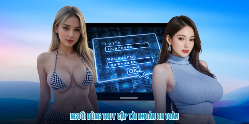 Người dùng truy cập tài khoản an toàn